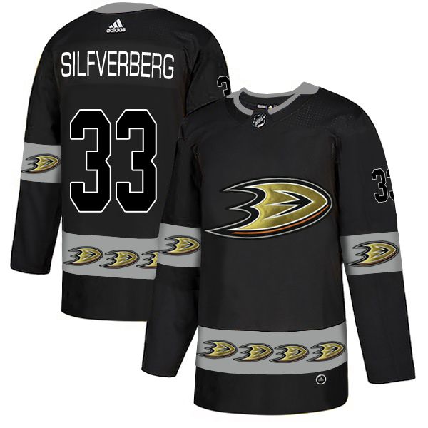 Men Anaheim Ducks #33 Silfverberg Black Adidas Fashion NHL Jersey->customized nhl jersey->Custom Jersey